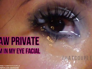 Кончаю в глазное яблоко милфы