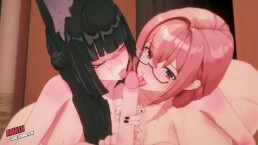 Miyabi and Yanagi please us with their perverted and sexy bodies