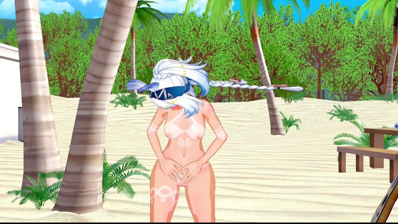 Mualani nackt und Cumming am Strand 💦😍 (Genshin Impact Hentai)