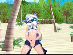 Mualani beach masturbation (Genshin hentai)