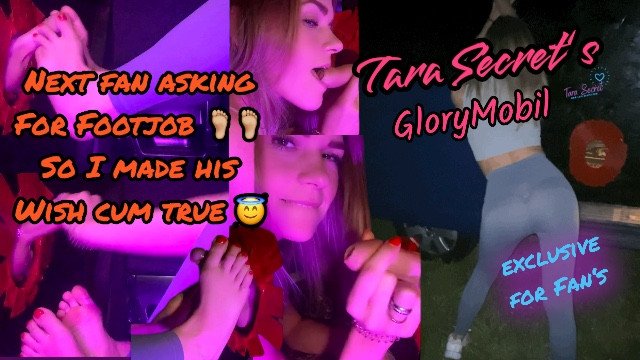 Tara Secret GloryMobil - Next Fan asking for a Footjob at my GloryHole! So i made his wish come true