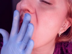 ASMR: popping candy, teeth fetish and medical gloves