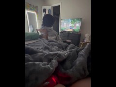 GETTING CAUGHT PLAYING WITH MY PUSSY- he talks me through my orgasm