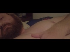 Sissy Little Femboy stokes Small Dick and cums on Tits then rubs cum all over Hot POV HD Sissy Bath