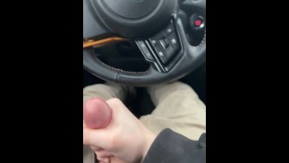 Public cumshot by traffic