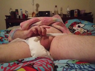 Sissy little Femboy ABDL Wears Adult Diaper POV HD Sexy Foxy Peg my Ass! Onesie Play Point of View