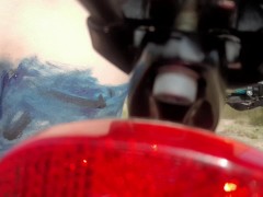 Not perfect body art. Walking naked on the beach