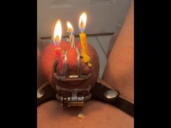 Celebrating 1k total views with candles in cage