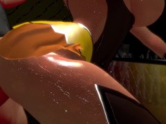 Anime girl Sex Cage Fucked Hard on the Fence
