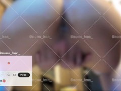 【素人】杭打ちディルドオナニーが気持ちよくてアナルにも指入れしちゃった。。【モモの天然水🍑】 - Screenshot 3 of 16 - Dildo