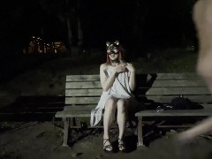 【個人撮影】夜の公園で全裸〇ックスを楽しむカップル - Screenshot 15 of 16 - Flashing