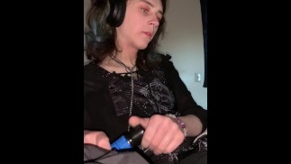 Playing with my plugs in my fave outfit