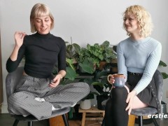 Ersties - Hot Lesbian Babes Get Warmed Up with Magic Wands