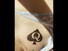 Nordic Snowbunny showing off her QoS Tattoo