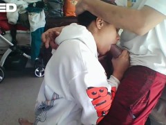 COLLEGE DORM BLOW JOB COSPLAY DICK SUCK AND SWALLOW ROUGH