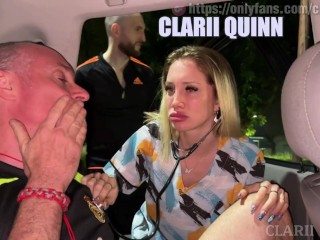 NURSE CLARI QUINN PARTIES IN THE UBER