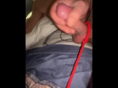 Myself tying my balls and exploding