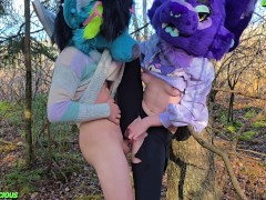 Sneaking Into The Woods To Fuck The Hottest Petite Furry Girl I've Ever Met [Fursuit/Cuckold]