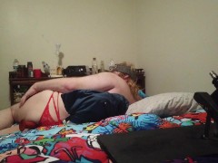 Sissy Femboy Sub Makes Love to Body Pillow until ejaculation all over it Sexy POV HD Hot! Kink Foxy