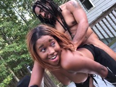 Nina Rivera get FUCKED as a Sexy Cowgirl outside