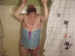 Sissy Submissive Little Gets Soaking Wet In Carebear Little for Big Corset Part 3 of 3