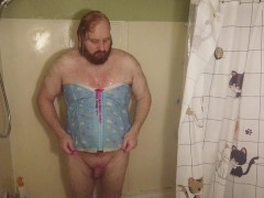 Sissy Submissive Little Gets Soaking Wet In Carebear Little for Big Corset Part 2 of 3