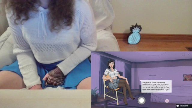 Trans Femboy GamerGirl playing Femdom Waifu (&Herself)