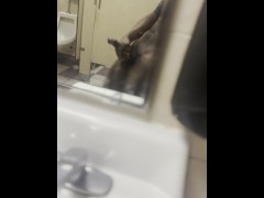 Smashing my BBC in the PUBLIC BATHROOM