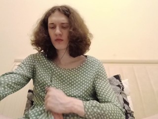 Trans-girl Stesha Masturbates her Small Clit