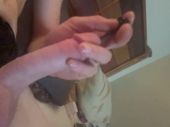 Getting my cock sounded by gf