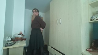 PAWG trans girl undresses for you!!