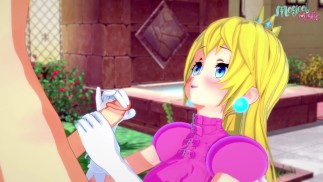 Princess Peach te da una paja ~! Super Marion Hentai Animación con Voz ~! (MagicalMysticVA)