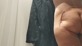 Latina hairy pussy, big ass, big tits tries on clothes naked. Hairy pussy milf, big tits, big ass.