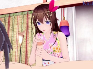 Tokino Sora (Kimono) and I have Intense Sex at a Shrine. - Hololive VTuber Hentai
