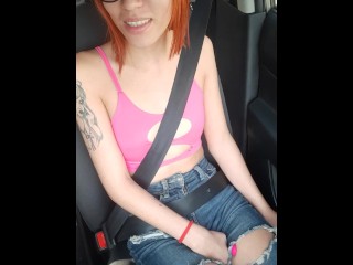 I use a Vibrator in my Boyfriend's Car on the way Home