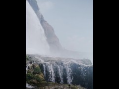 Hot sex at the waterfall