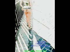 WALKING NAKED PUBLIC BRIDGE OUTSIDE