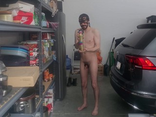 Cock Scrunchie Straight Edge Freeze Pop Garage Dangling Close up Cock Twink Shorties