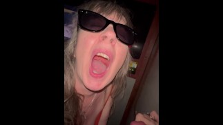 Mature wife loves sucking strangers cocks. See a lot more at my OF.