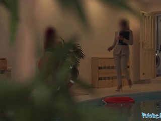 Public Agent Risky sex at the PUBLIC indoor swimming pool screenshot number 1
