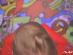 BRITNEY AMBER STRIPS NAKED Tries On SEXY LINGERIE & BLOWJOB CANDY - FUCKED & MOUTH FILLED WITH CUM!!