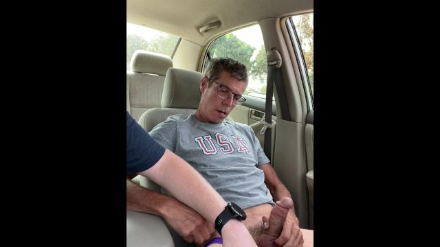 Jacking off in my car