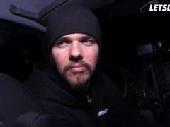 Busty Babe Rides Big Cock In The Backseat - LETSDOEIT - Screenshot 9 of 16 - Doggy Style