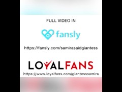 Feet.samira crushing a tiny