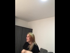 I ride my husband's cock until he cums inside.