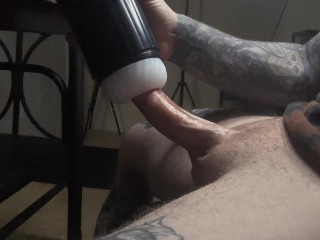 ASMR Vocal Male Masturbating my Veiny Rock Hard Cock with Squelching Pulsating SVAKOM Toy Part one