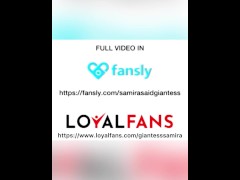 Samira devours many trapped slaves, spits them out, swallows them and digests them richly.