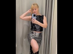 Public dressing room beautiful horny girl