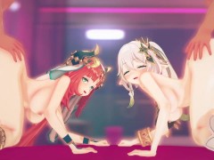 【原神 乱交セックス2】ナヒ―ダ,ニィロウが集団エッチする3Dエロアニメ動画(Nahida,Nilou group orgy sex2.)