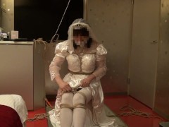 ウェディングドレス女装自縛オナニー、ドライオーガズム - Screenshot 2 of 16 - 自縛